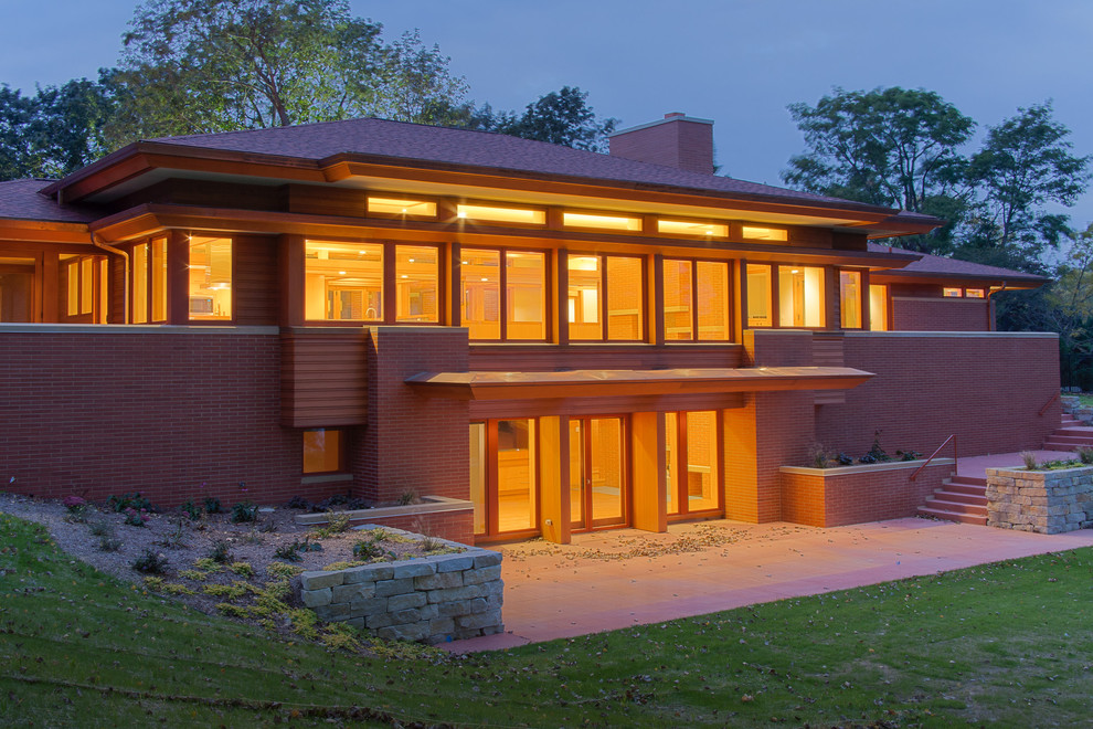 Example of a minimalist exterior home design in Milwaukee