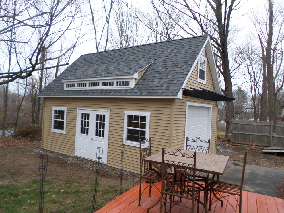 Custom Garages Farmhouse Exterior Boston by Baystate Outdoor