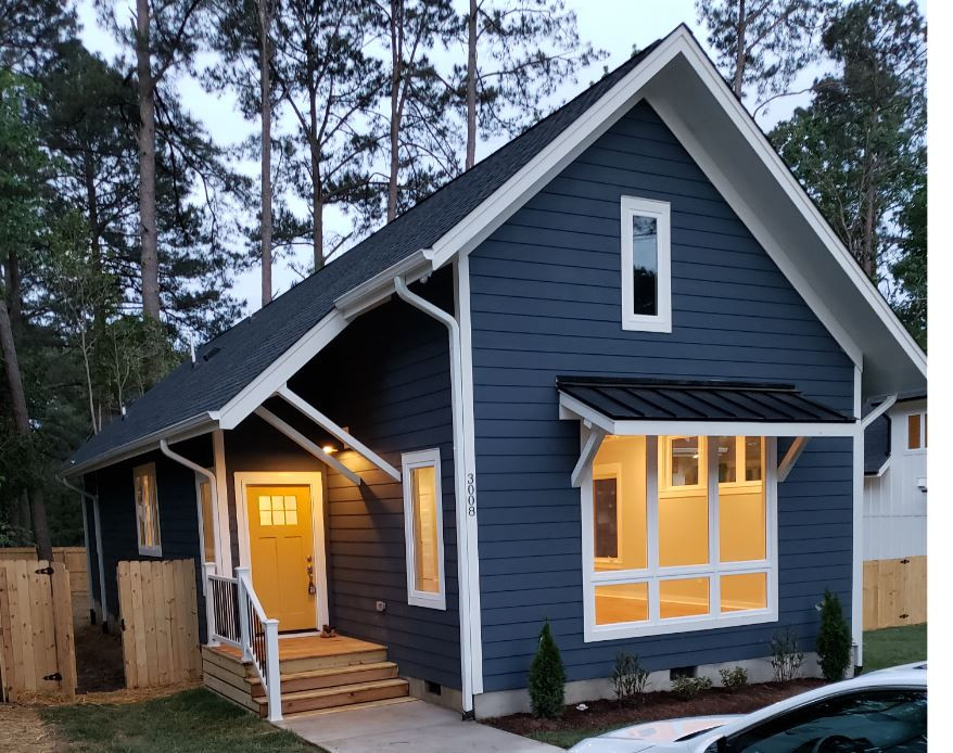 Ideas para fachadas | Diseños de fachadas azules de estilo de casa de campo  - may 2023 | Houzz ES