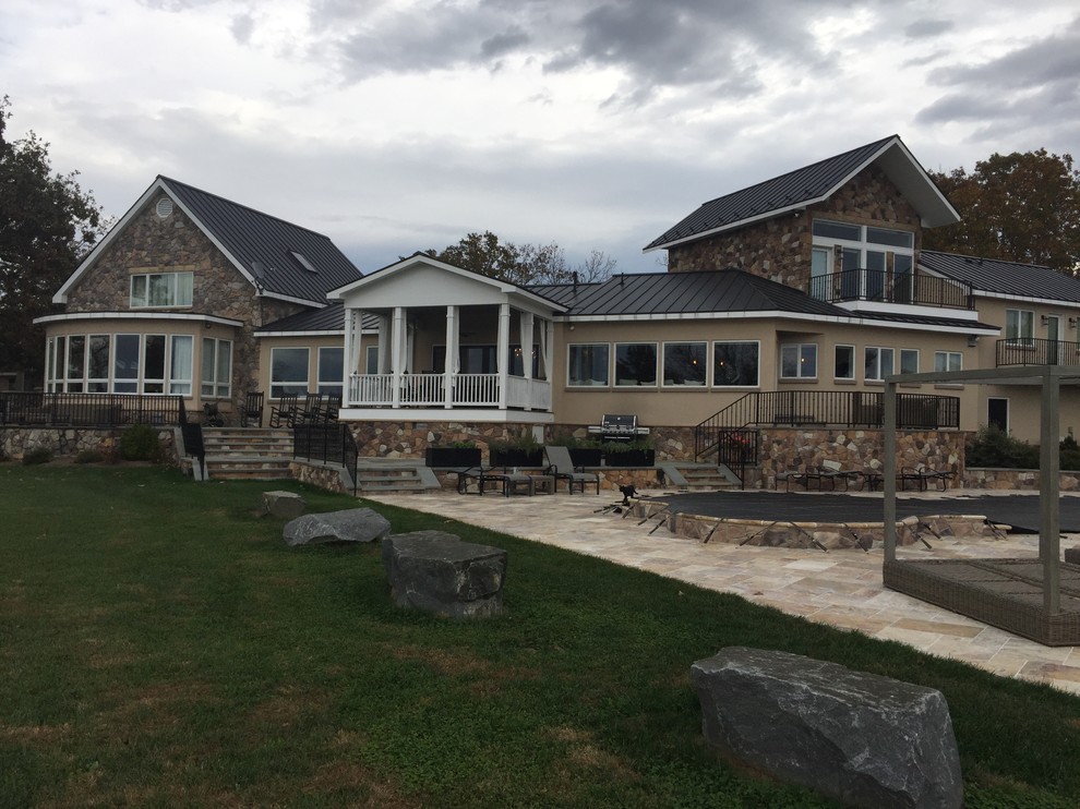 Custom Home Addition Eclectic House Exterior DC Metro by Studio