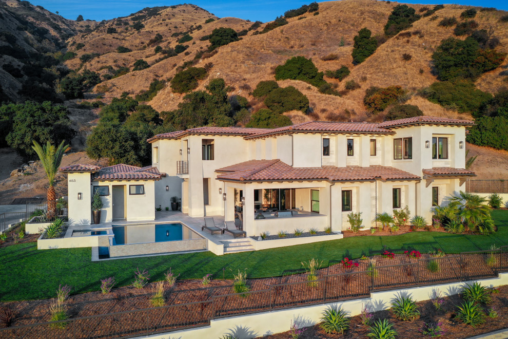 Custom Home Glendora CA Mediterranean Exterior Los Angeles by La Placa Development Houzz