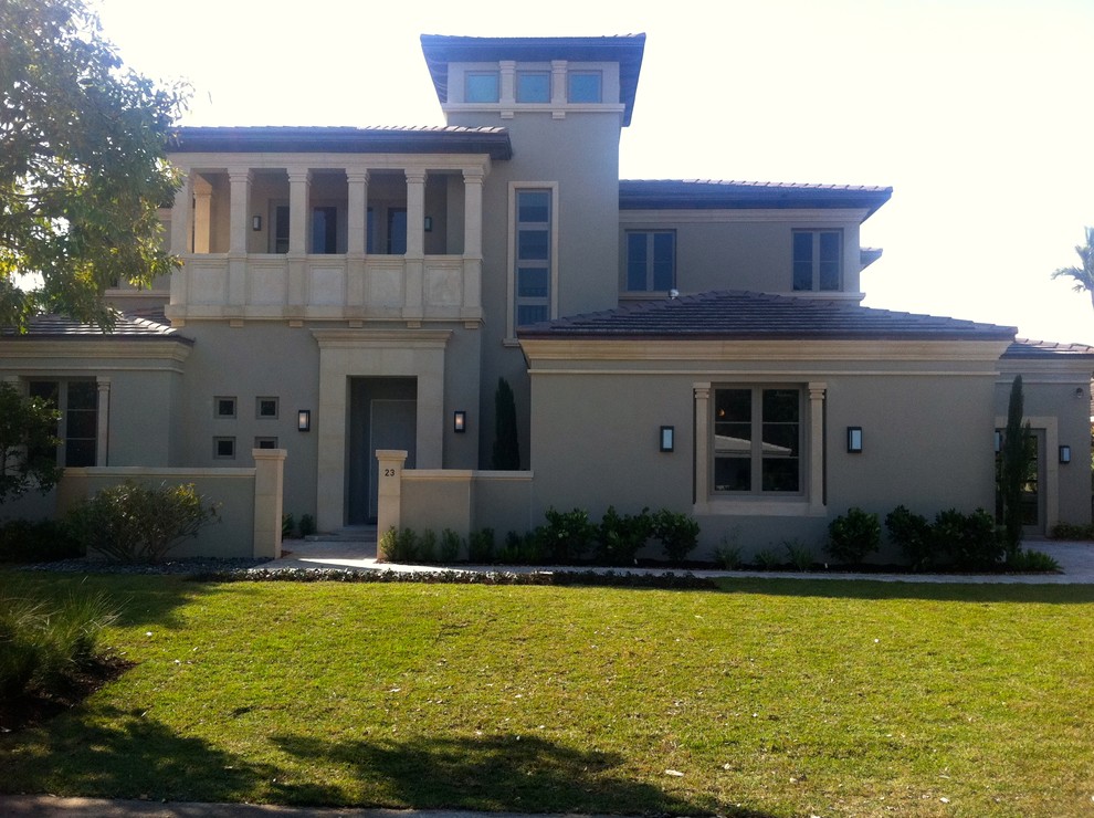 Example of a trendy exterior home design in Miami