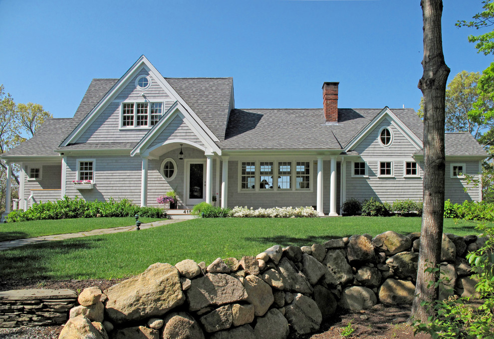 This is an example of a nautical house exterior in Boston.