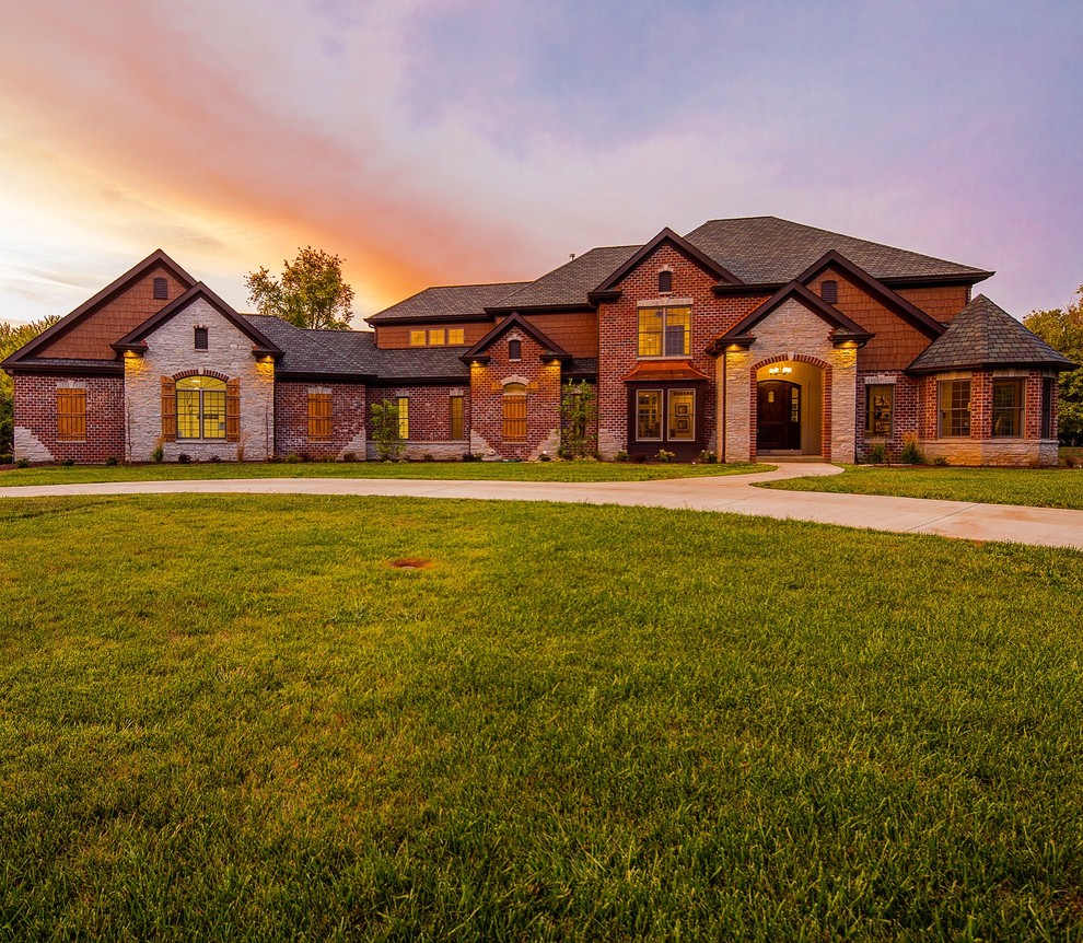 Custom Home Town Country Traditional Exterior St Louis By Callahan Custom Homes Houzz