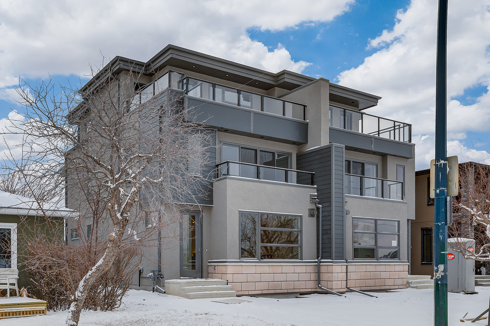 Custom Inner City Duplex (First side) Modern Exterior Calgary
