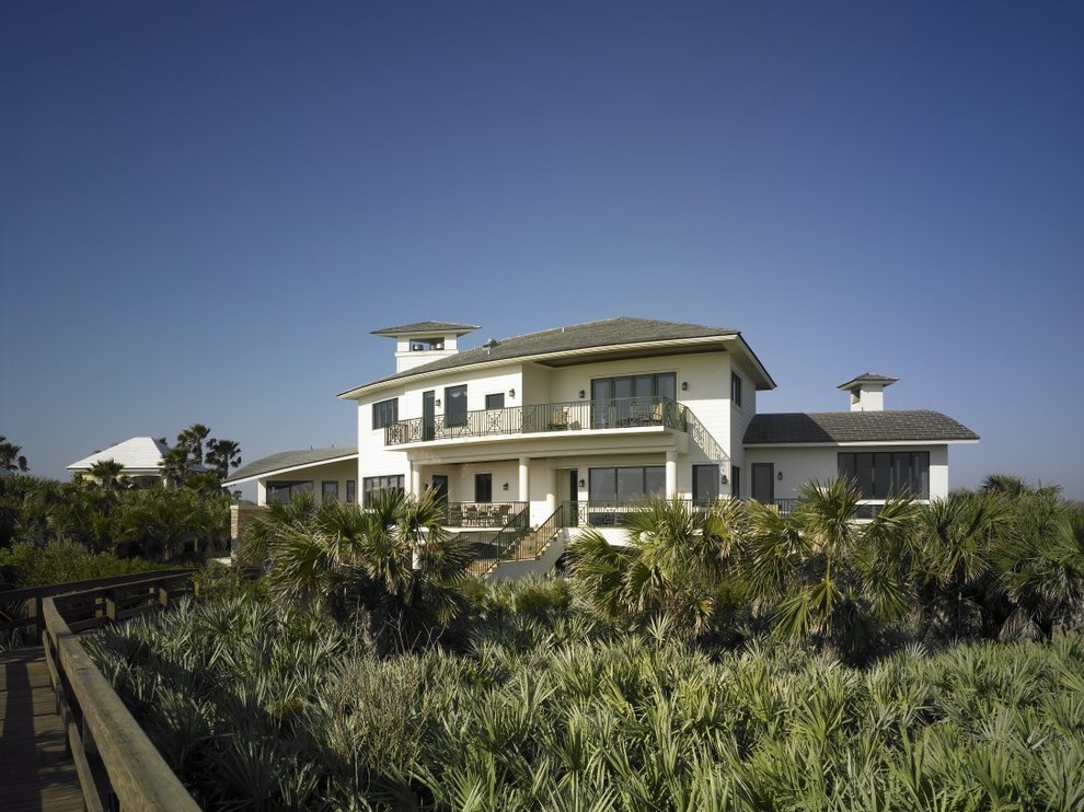 Custom Oceanfront Home Transitional Exterior Miami by Scales