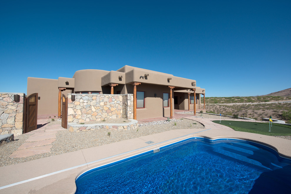 Custom Rammed Earth Home Southwestern Exterior Austin by