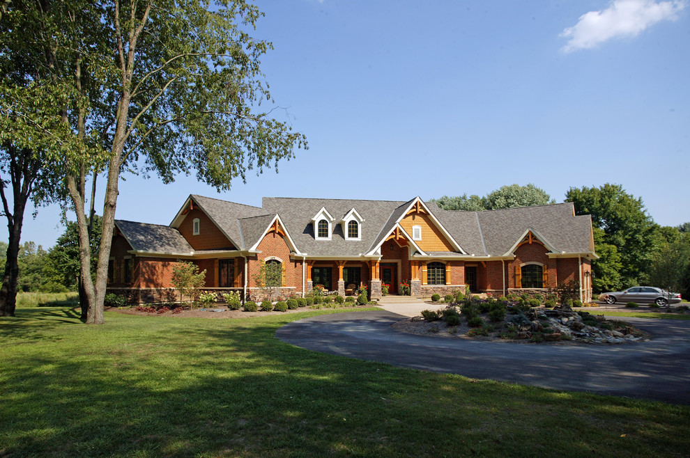 Custom Ranch Rustic Exterior Cincinnati by Robert Lucke Homes Houzz