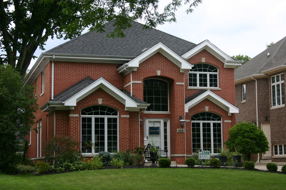 Custom Red Brick Home Traditional Exterior Chicago by Trinity