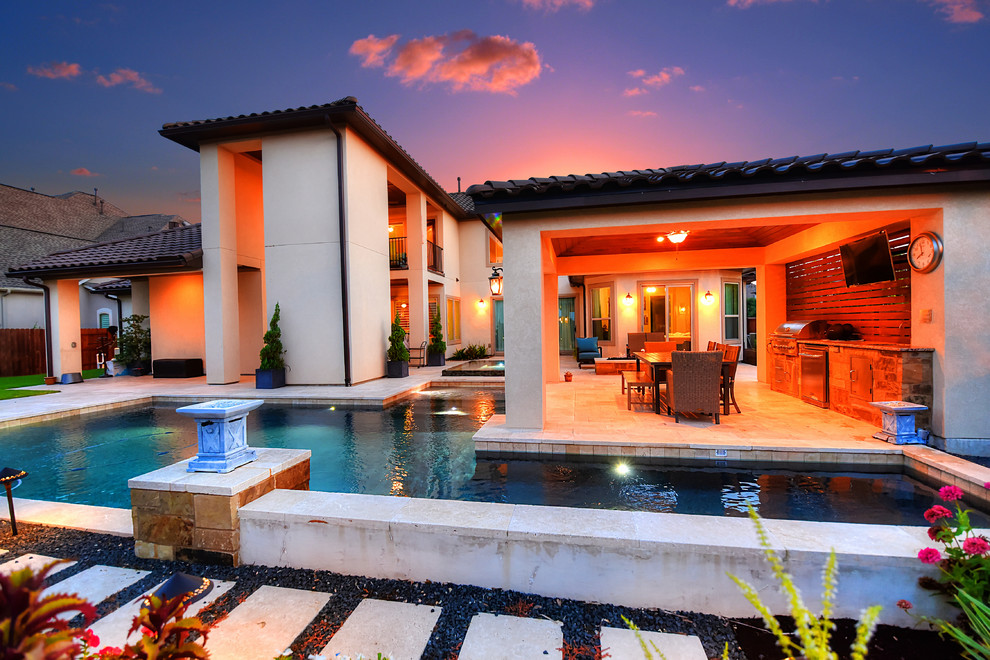 Custom Swimming Pool in Katy Texas Modern Exterior Houston by Sunset Pools Inc. Houzz