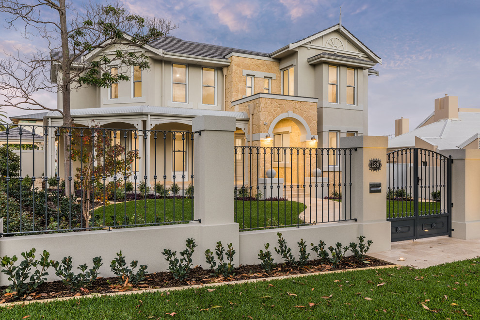 Example of an ornate exterior home design in Perth