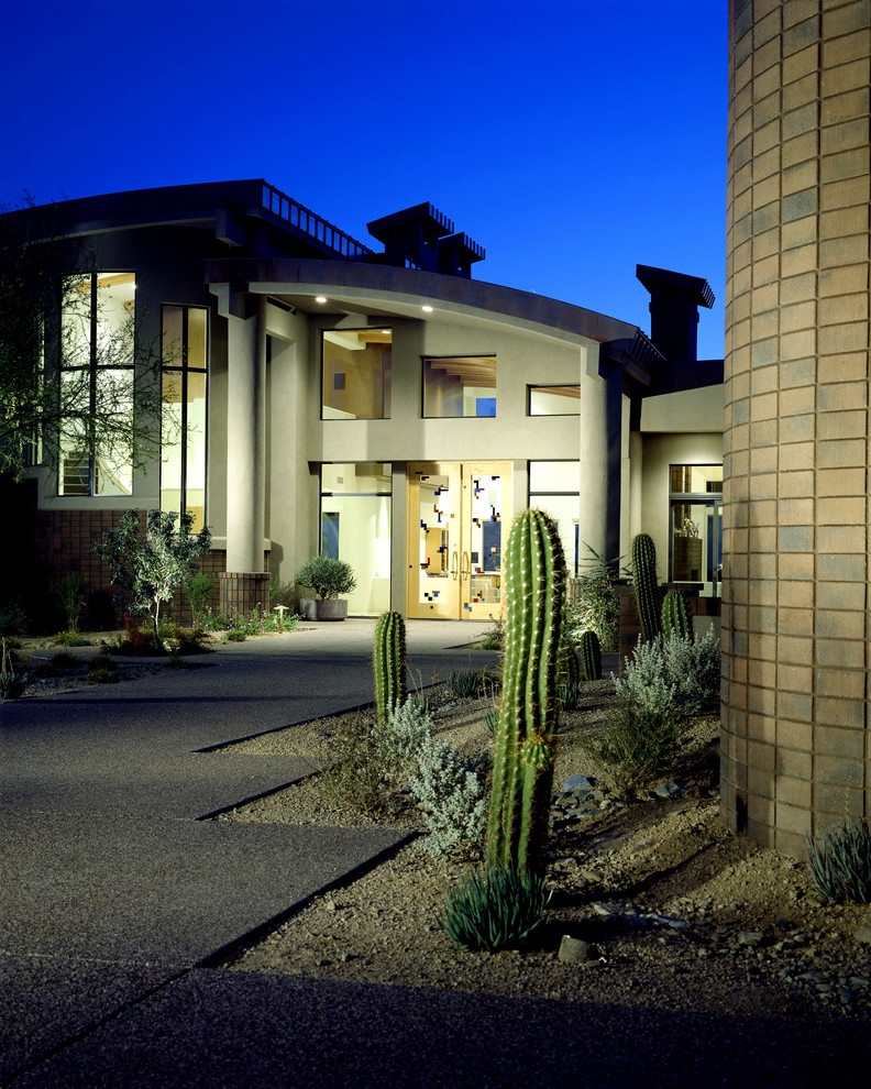 Modern brick exterior home idea in Phoenix