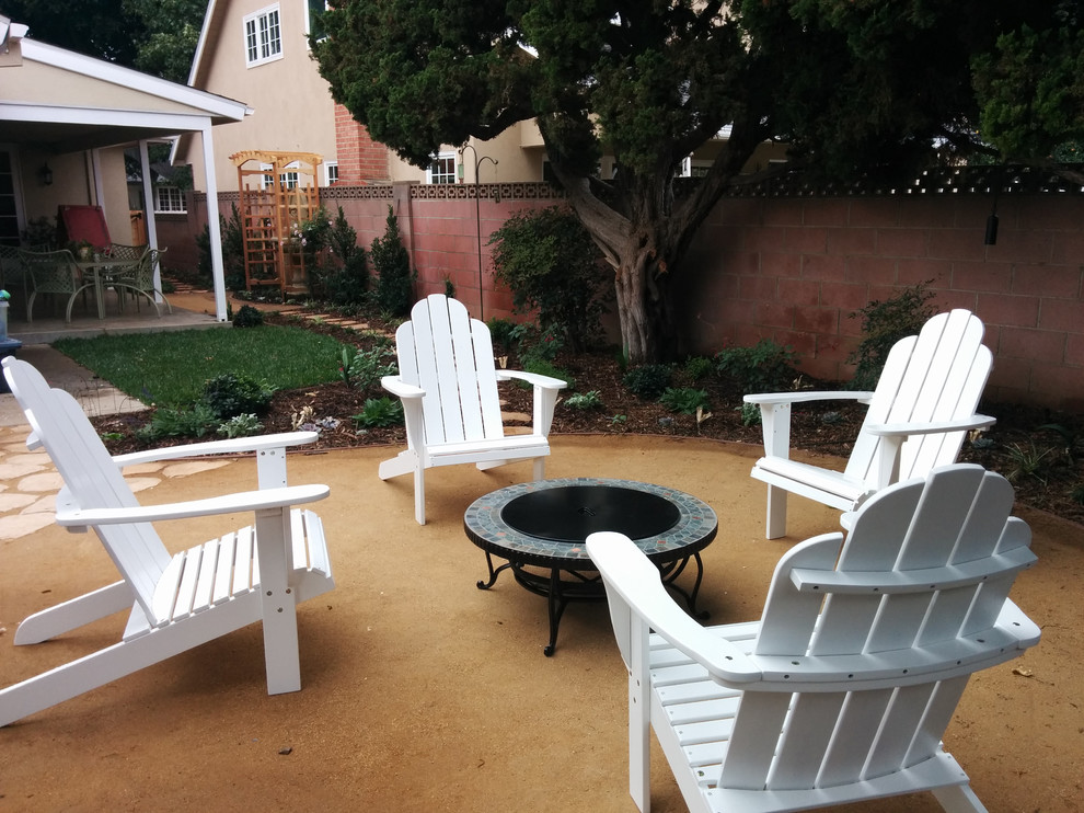 Decomposed Granite Fire Pit Patio - Traditional - Exterior - Orange ...