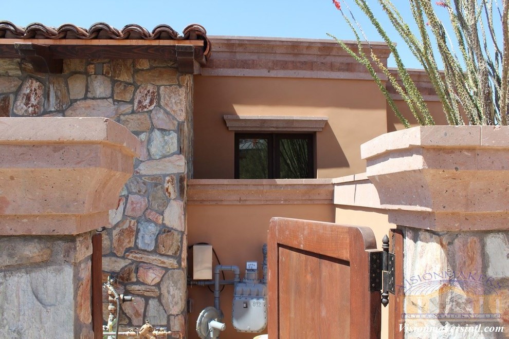 This is an example of a mediterranean house exterior in Phoenix.