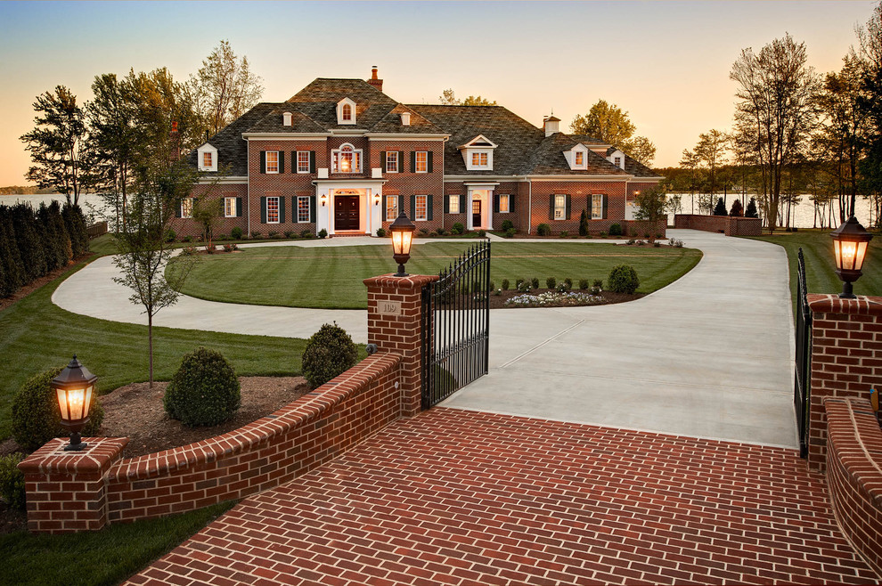 Traditional brick house exterior in Charlotte.