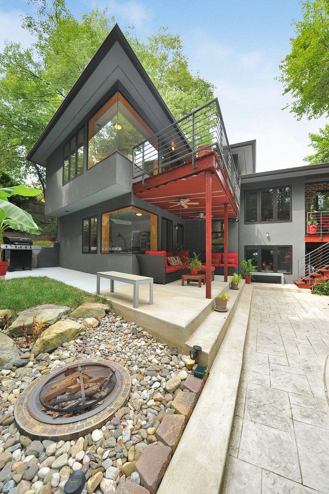 Example of a trendy exterior home design in DC Metro