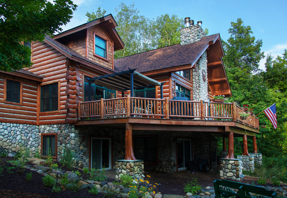 Dickinson Homes Hybrid Log Chalet Style Home Mancelona, MI