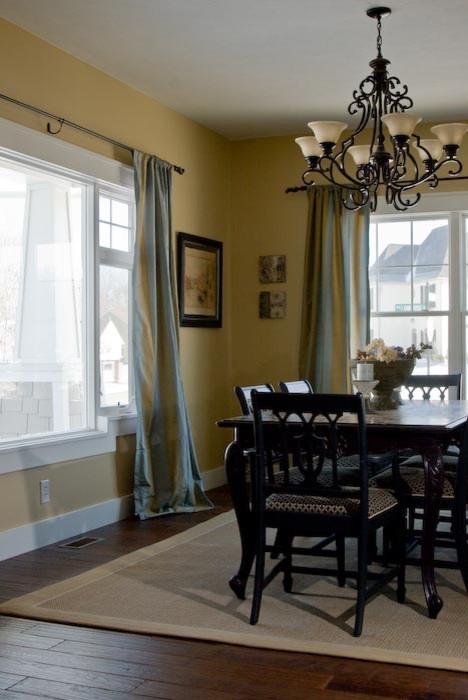 Example of an arts and crafts dining room design in Indianapolis