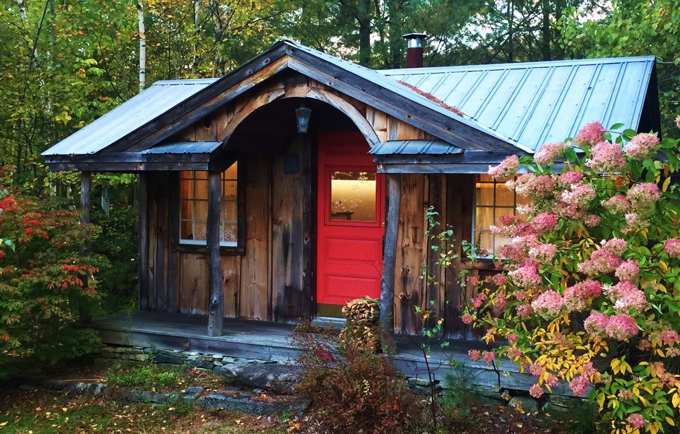 Rustic exterior home idea in Portland Maine