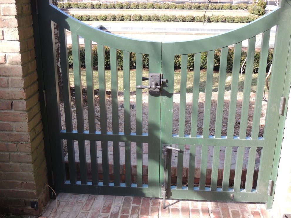 Double Gate with Bronze Gate Latch Box Latch Mortise Strike Plate