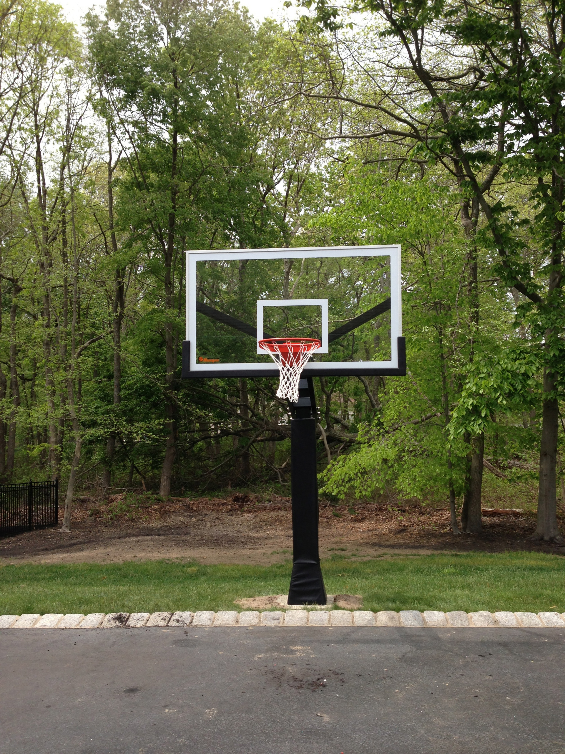 Traditional Basketball Hoop. Wood Basketball Hoop With Painted 