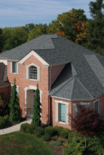 Duration Shingle By Owen S Corning Color Is Quarry Gray American Traditional Exterior Atlanta By Intown Roofing Houzz
