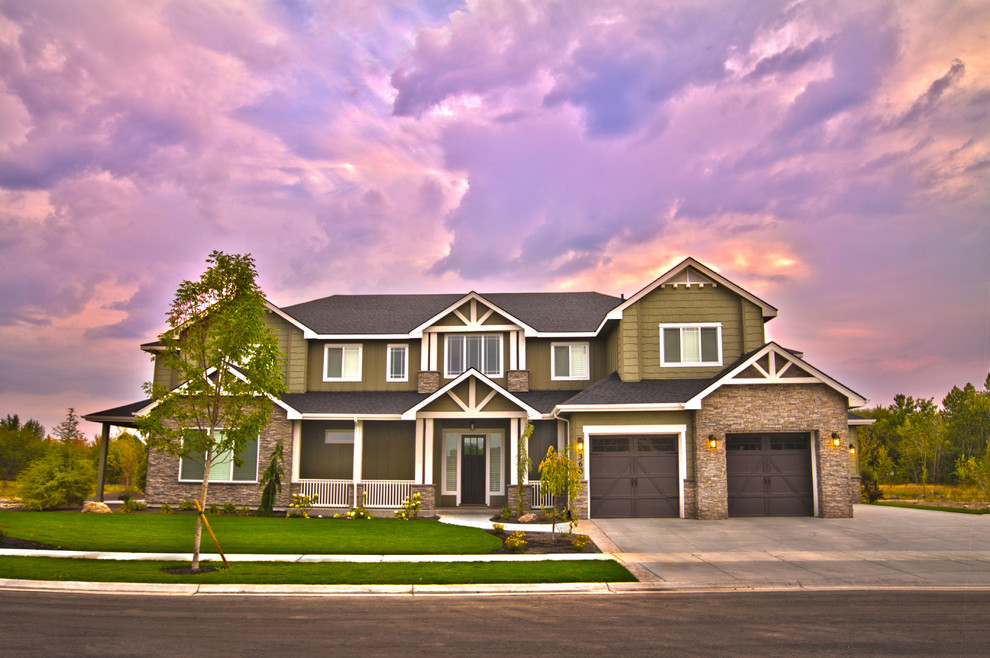 Eagle Idaho, MKS Residence, Front Elevation Craftsman Exterior