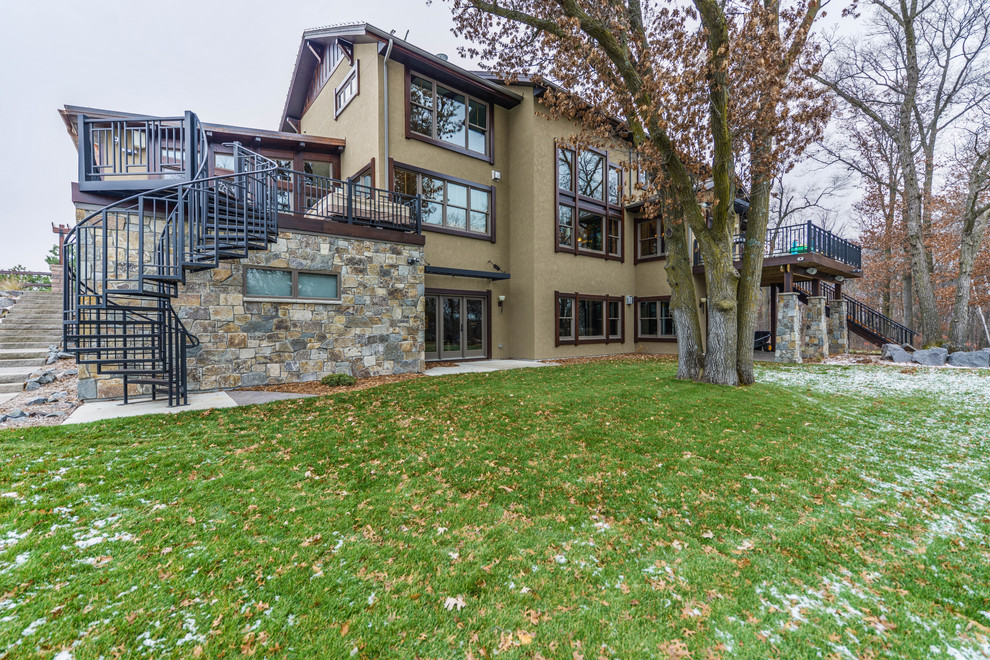 Eagles Landing Lodge Style 2 Story Saint Augusta, Mn Rustic Exterior Minneapolis by