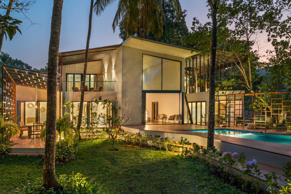 Foto på ett tropiskt hus