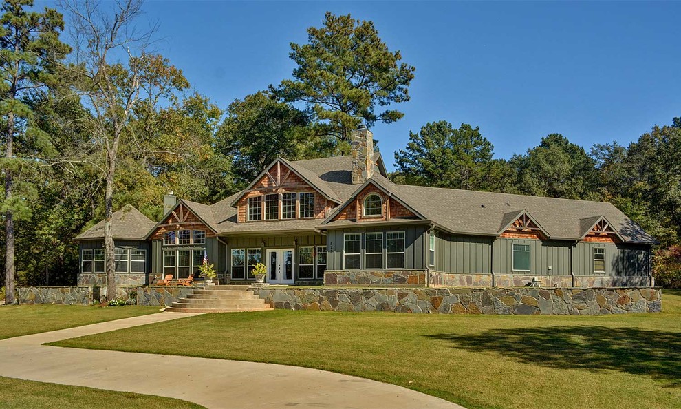 East Texas Lake Home Craftsman Exterior Dallas by Mike Blake