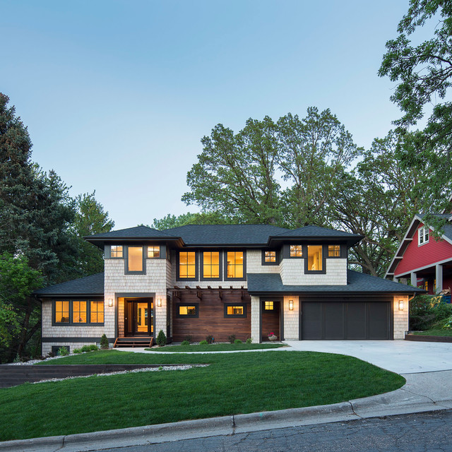 Eclectic Modern House Exterior Minneapolis by City Homes, LLC