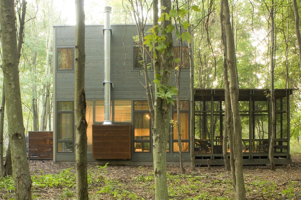 Свежая идея для дизайна: деревянный дом в стиле рустика - отличное фото интерьера
