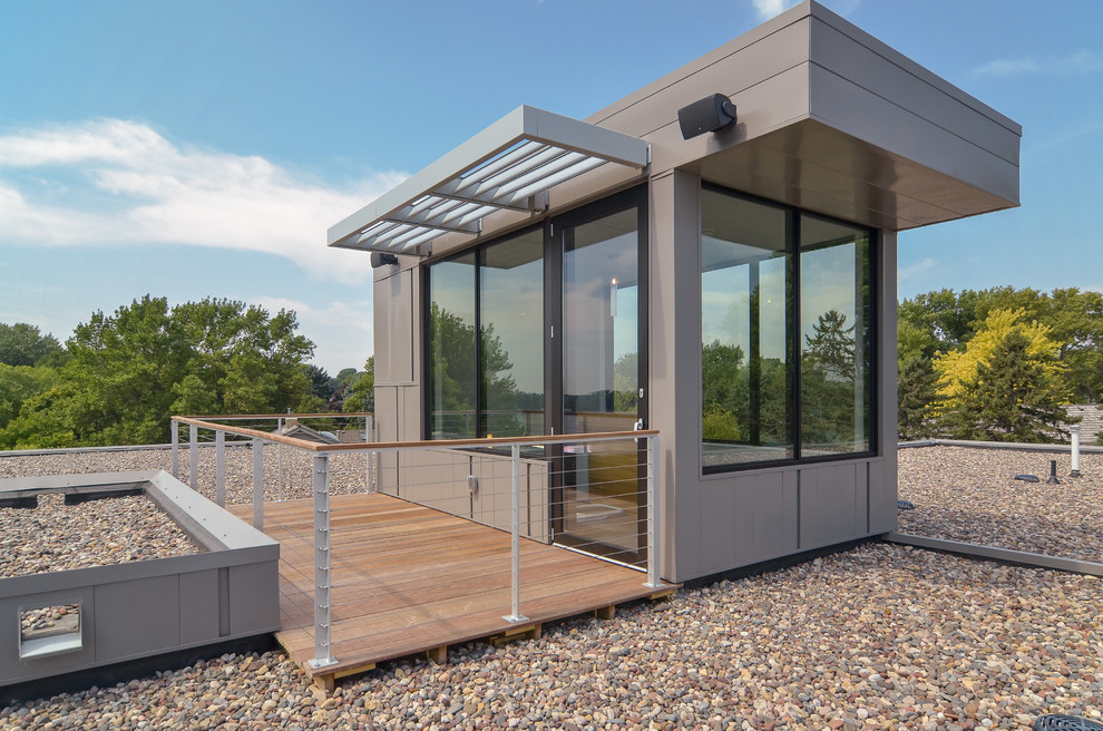 Modernes Haus mit Metallfassade in Minneapolis