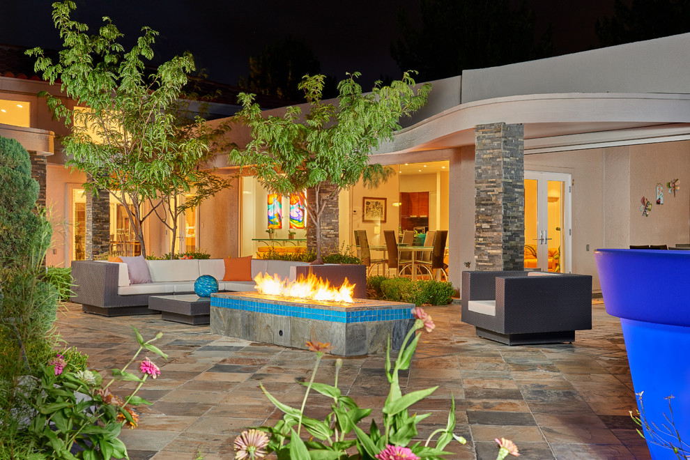 Contemporary patio in Other.