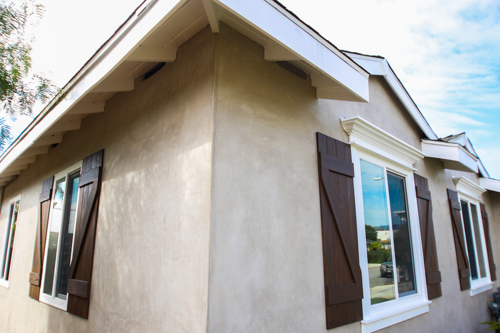 El Rey Exterior Stucco Midcentury Exterior Orange County by