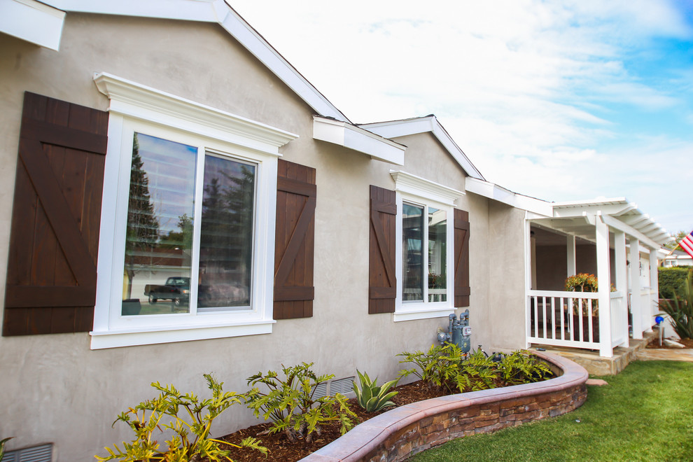 El Rey Exterior Stucco Midcentury Exterior Orange County by