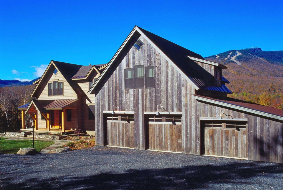 Mountain style two-story exterior home photo in Burlington