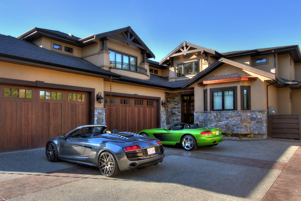 Huge arts and crafts garage photo in Vancouver