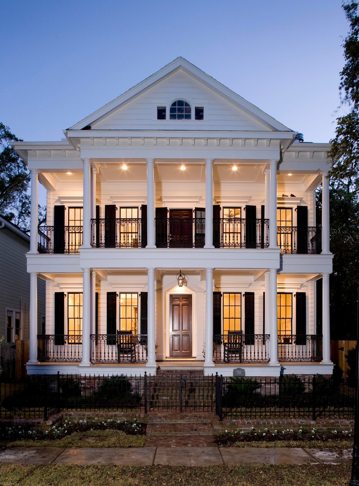 Elevations Traditional Exterior Houston by Creole Design Houzz