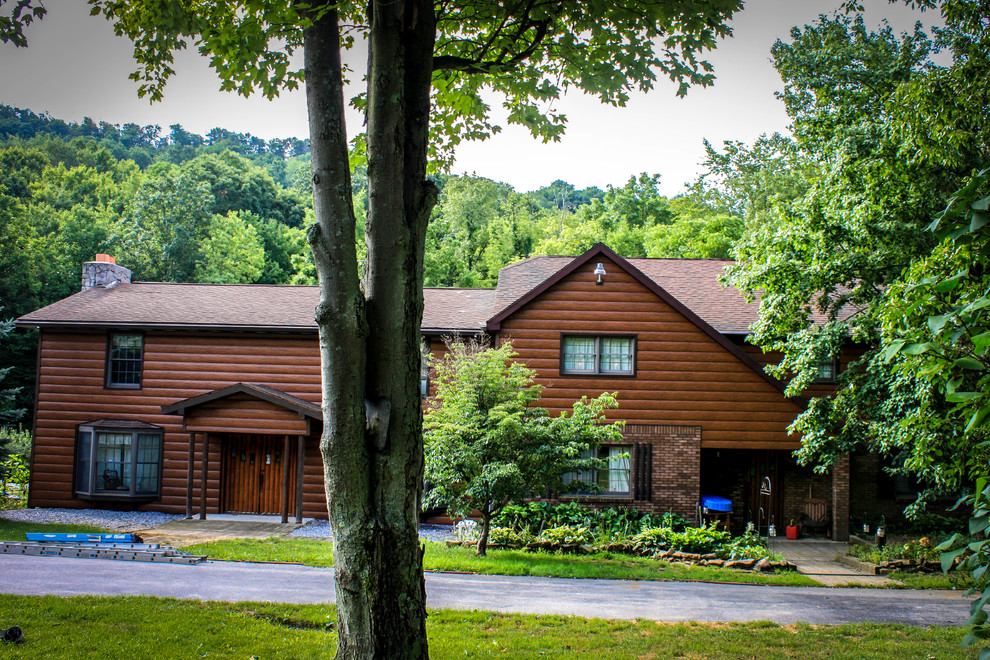 Elmora Pennsylvania Steel Log Cabin Siding Restore Rustic Exterior Denver By Trulog Steel Log Siding