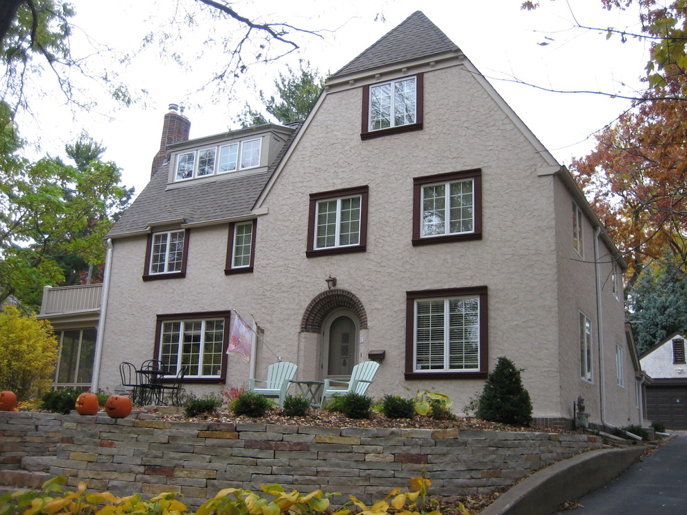 Enhanced exterior on a St. Paul, Minnesota, stucco home Traditional