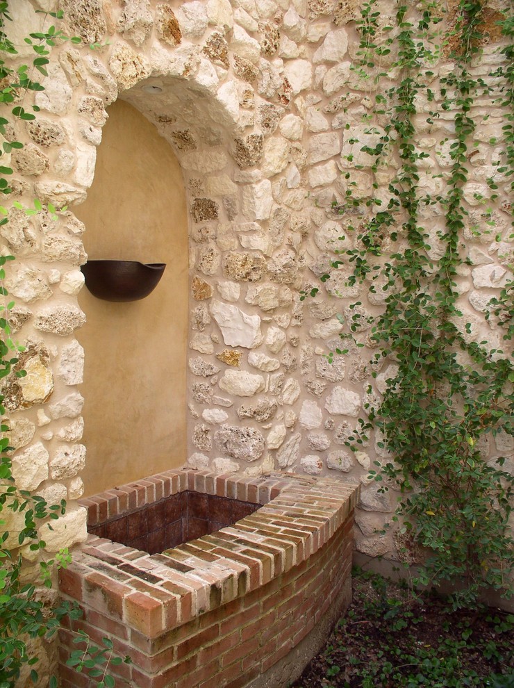 Entry Foyer Fountain - Mediterranean - Exterior - Austin - by Rick O