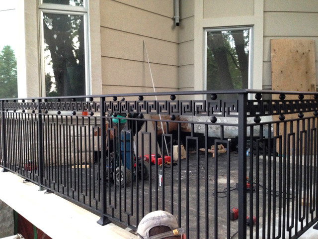 Erica Rd. custom home outdoor stair railing and patio guard ...