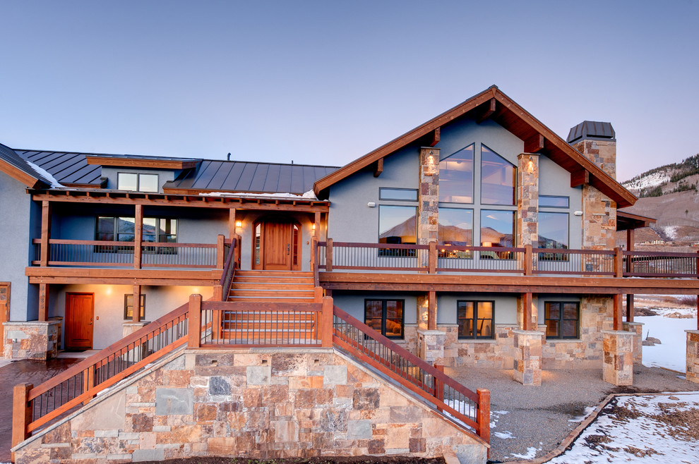 Esposito House Rustic Exterior Denver by Miller Custom Homes