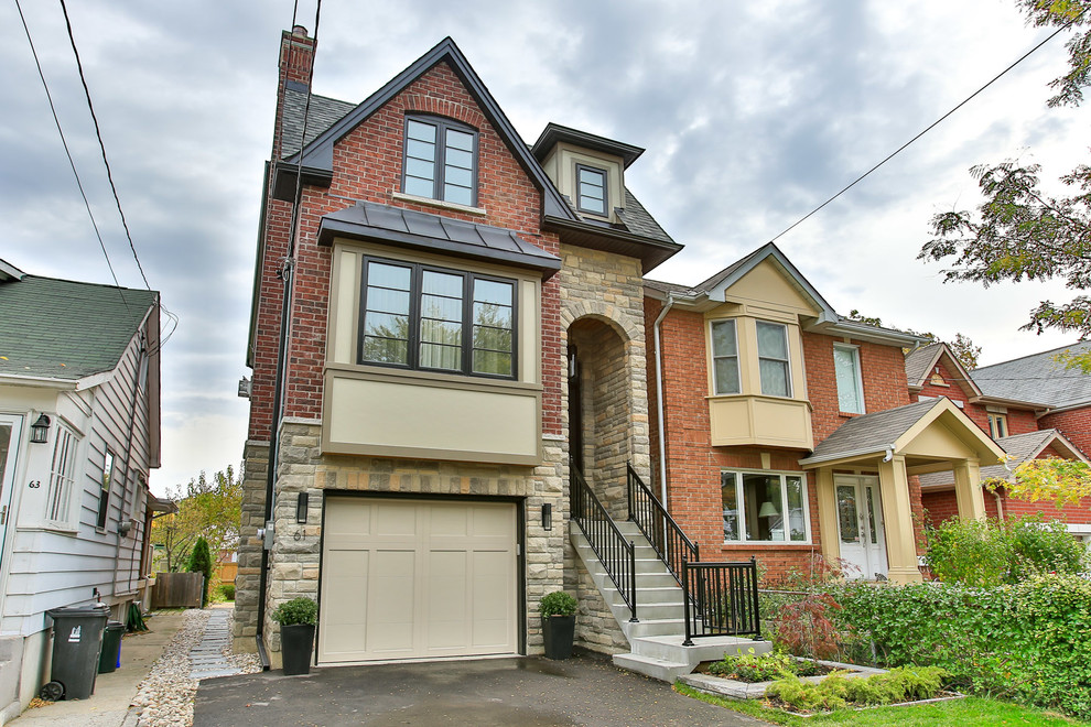 This is an example of a traditional house exterior in Toronto.