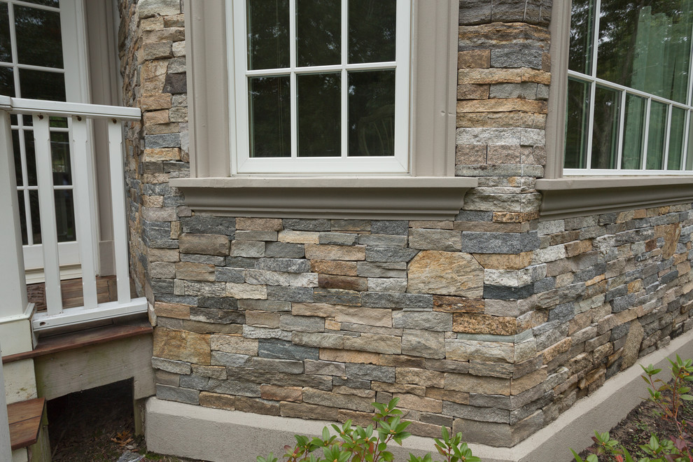 European Style Home with Natural Thin Stacked Stone European Style Home with Natural Thin Stacked Stone