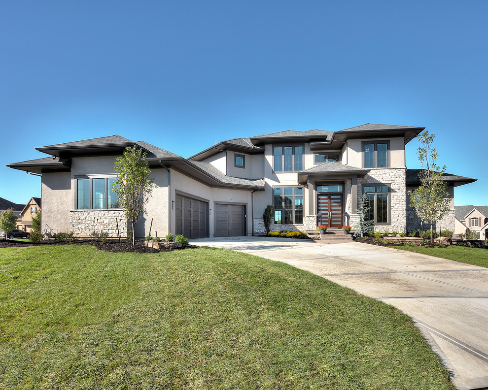 Everett Transitional Exterior Kansas City by Starr Homes Houzz