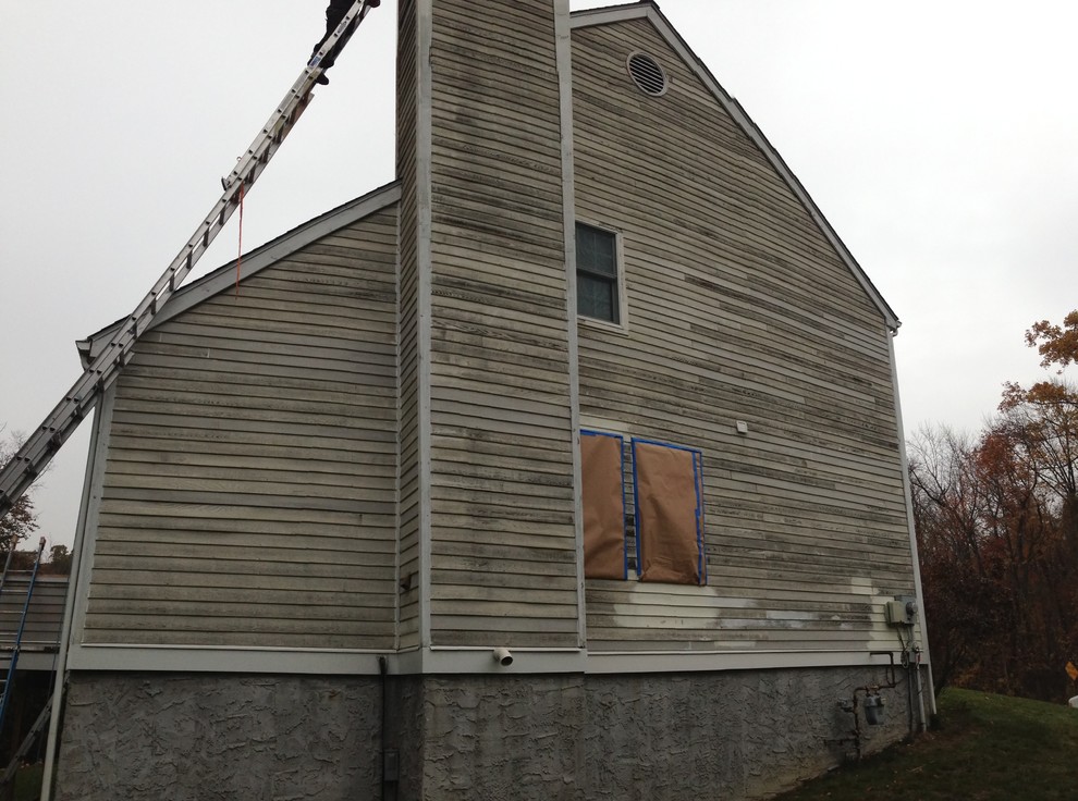 Exterior Cedar Siding Repaint Contemporary Exterior New York by