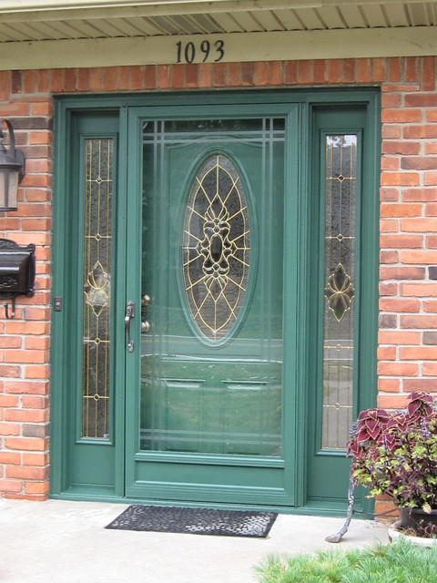 Exterior Door, Storm Door and Sidelights - Traditional - Exterior - Detroit  - by Jeff's Custom Painting