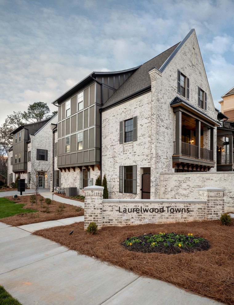 Example of a transitional exterior home design in Atlanta